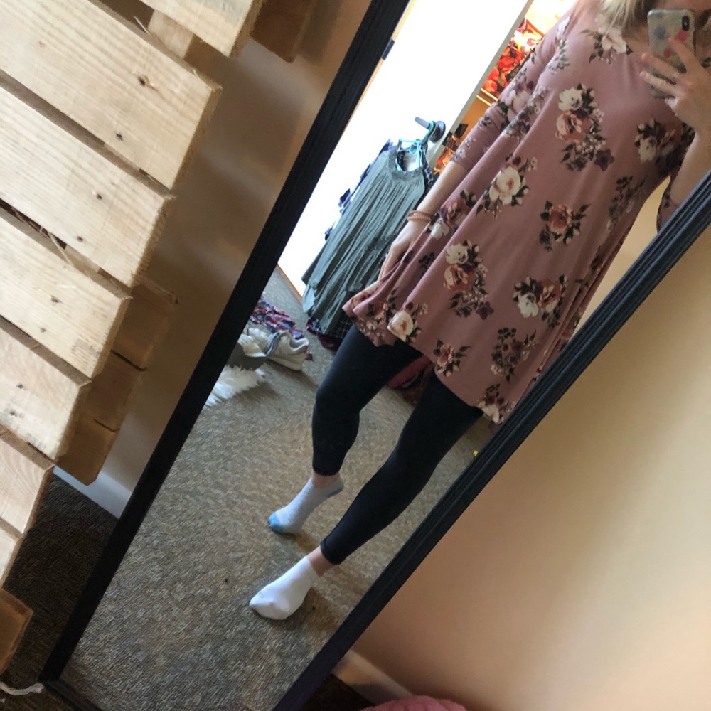 Pink floral dress